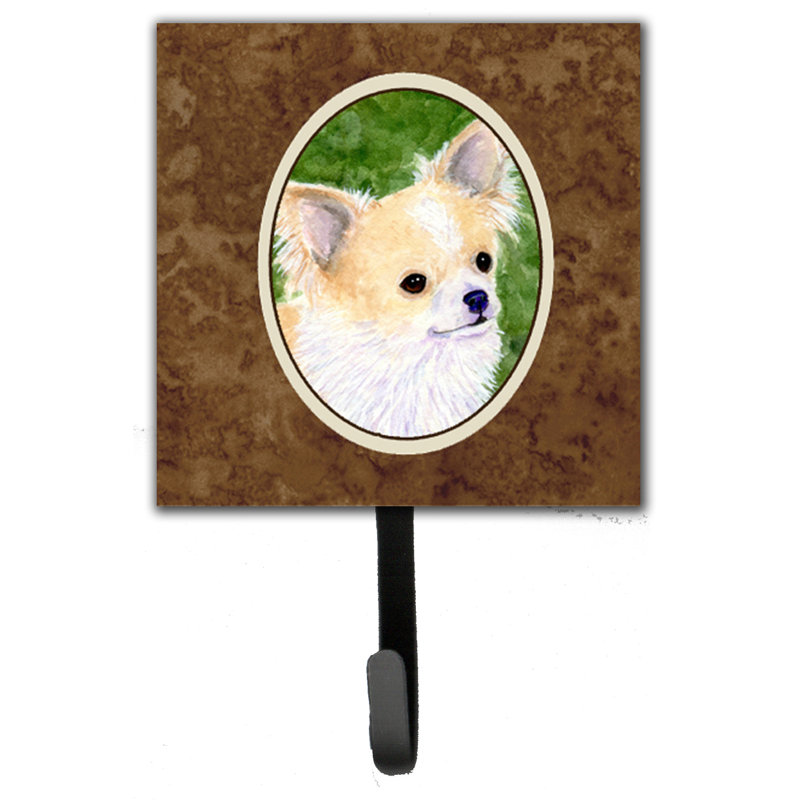 Porte-laisse chihuahua et crochet mural