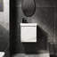 Meuble-lavabo de salle de bain avec lavabo en céramique - Assemblage facile-1774409533
