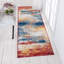 Abstract Red/Blue/Gold Colourful Indoor Area Rug-1886627741