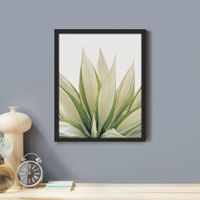«Tropical Succulent Close Up Green Fan Leaf Desert» sur papier