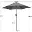 2.3m Garden Parasol Umbrella-221610525