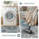 Blue /Ivory Performance Machine Washable Non-slip Area Rugs