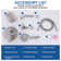6" Complete Shower Combo Set, 5 Functions Solid Brass Shower Set with Rough-in Valve