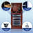 Freestanding Wine Cabinet, Stylish Wine Cooler With UV-Resistant Glass Door, LED Light & Storage Rack