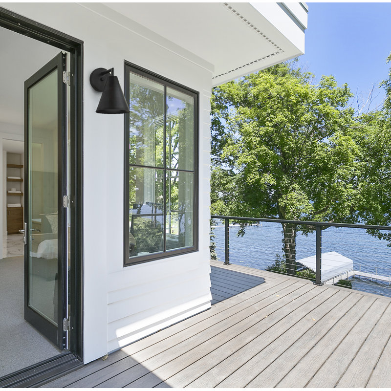 Jabreya Steel Outdoor Armed Sconce