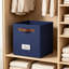 Paquet de 6 cubes de rangement avec poignées et porte-étiquettes, bacs de rangement de placard en tissu non tissé pour tablettes, 10,5 x 10,5 x 11 pouces, bleu