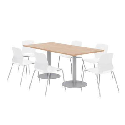 Ensemble de table de salle à manger rectangulaire 72 "et chaise