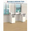 Unité de climatisation portable 4-en-1 avec chaleur 10 000 BTU, couverture de 450 pieds carrés, ventilateur de refroidissement, déshumidificateur, minuterie, oscillation automatique, télécommande, ensemble de fenêtre inclus, noir