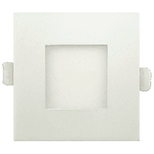 Downlight carré ultra mince à DEL de 3 po homologué pour la résistance au feu - couleur sélectionnable, intensité variable 550 lumens