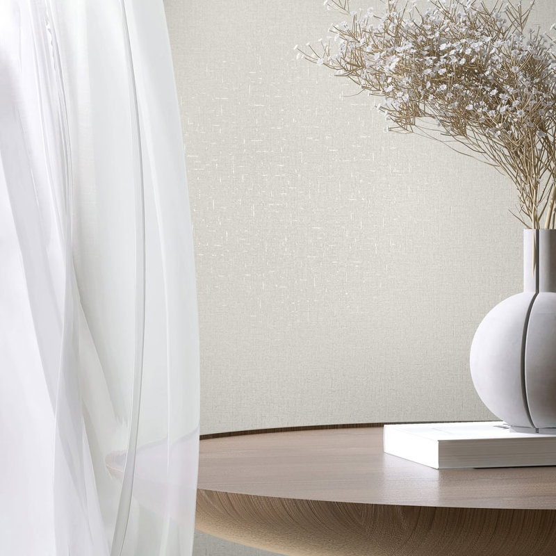 City Romance Collection Shimmery Accents Wallpaper Roll, Off-White