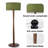 61.4 in. Retro Floor Lamp with Rubberwood Base and Linen Shade, E26 Socket, UL Certified Standing Lamp for Living Room, Bedroom and Reading Nook-1780008153