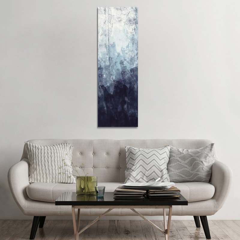 Blue Flow I by Alicia Vidal - Wrapped Canvas Panoramic Painting