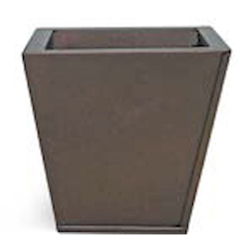 Goshorn Metal Planter, 4.75" H x 10.5" W x 10.5" D, Java Brown