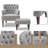 Upholstered Armchair With Ottoman-1592164171