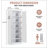 Metal Kitchen Pantry Cabinet - 72" Tall Storage with 5 Adjustable Shelves,Freestanding Cabinet for Kitchen/Pantry/Bathroom