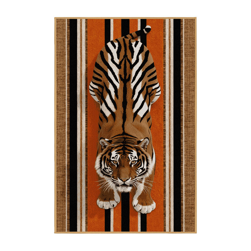  Tapis lavable Bengal Tiger, Tapis de couloir 2 pi x 5 pi
