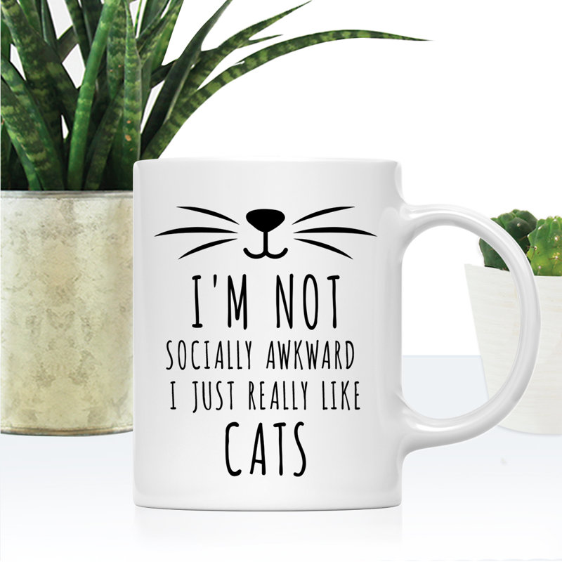 Tasse à café «Funny Cat Lover My Cat And I Speak Shit About You», I’m not socialement embarrassé I I’m really r