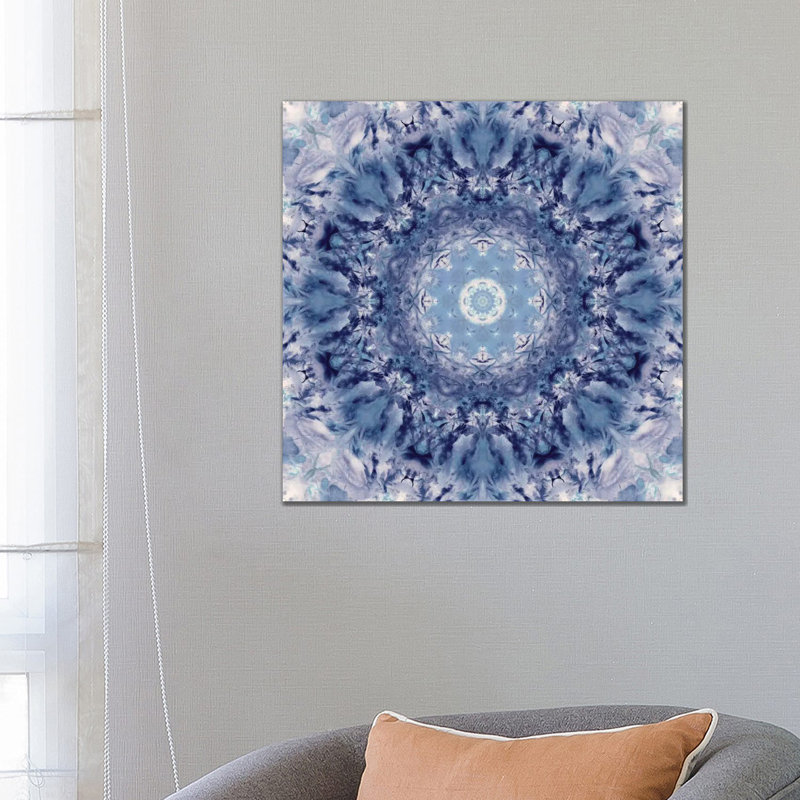 Indigo Gem Kaleidoscope III 1 Piece Wrapped Canvas Wall Art, 66.04 cm H x 66.04 cm W x 3.175 cm D