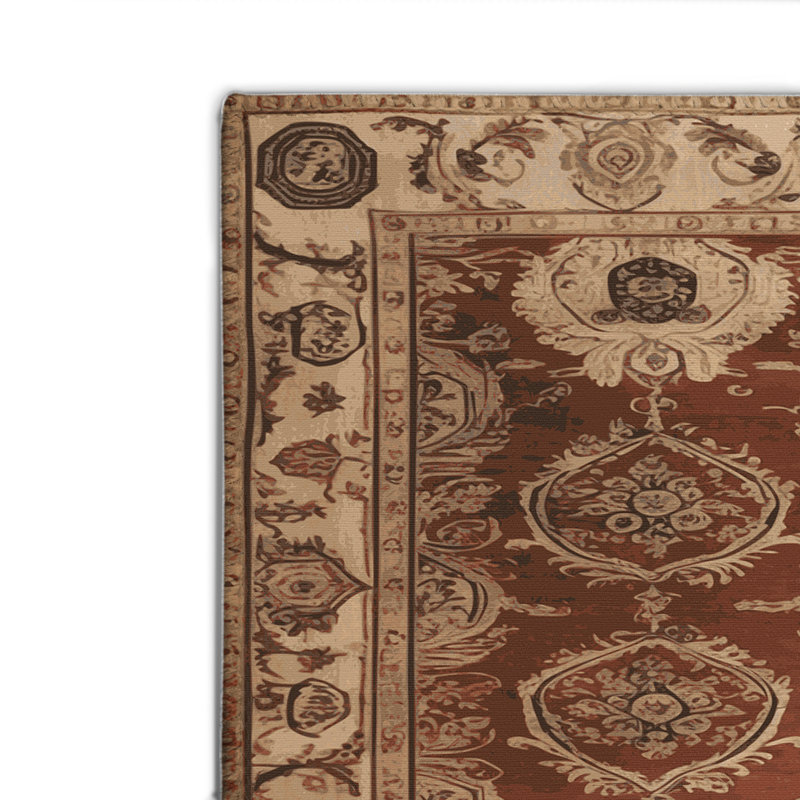 Tapis d'intérieur et d'extérieur brun français, Rectangulaire 2 pi x 3 pi