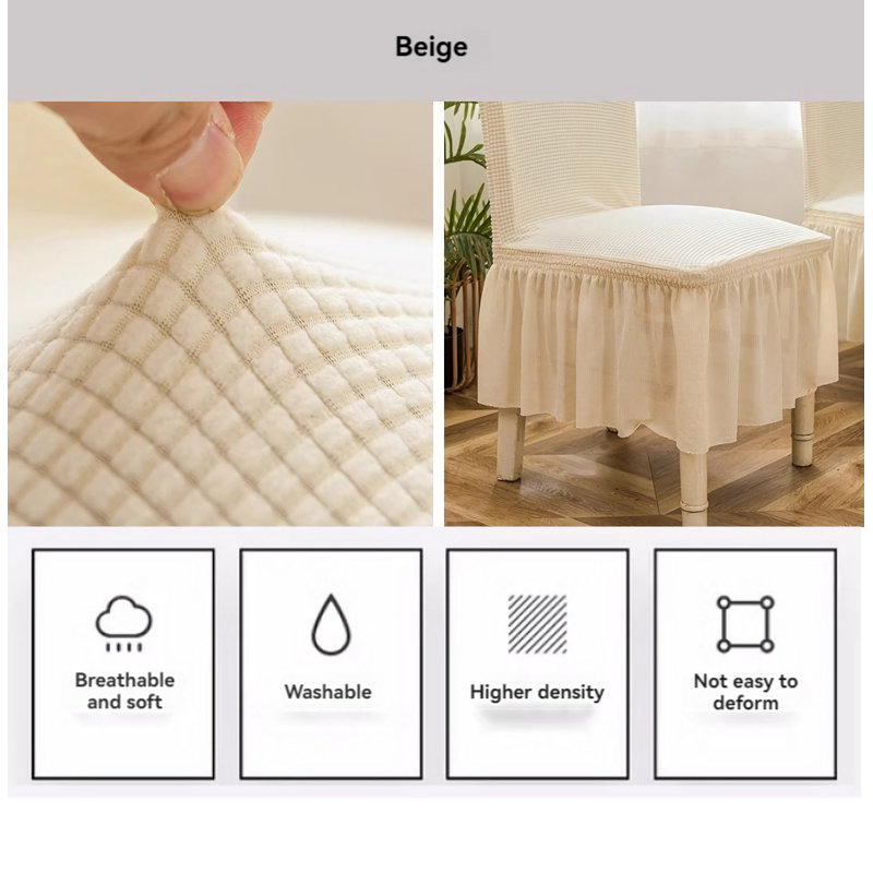Housse pour chaise de salle à manger en polyester