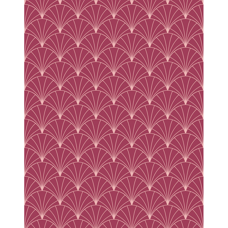 Art Deco Arch Wallpaper, Red