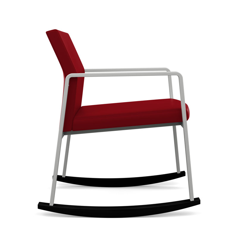 Chaise berçante Gansett, Argent, Vinyle Patriot Plus Bordeaux