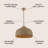 Aaroosh 1 - Light Brown/Brass Gold Pendant