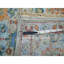 Bleu bébé 2 pi x 3 pi, feuilles orange, Sultanabad réinventé, noué à la main, pure laine, velours zéro, teinte végétale, échantillon, tapis, tapis oriental