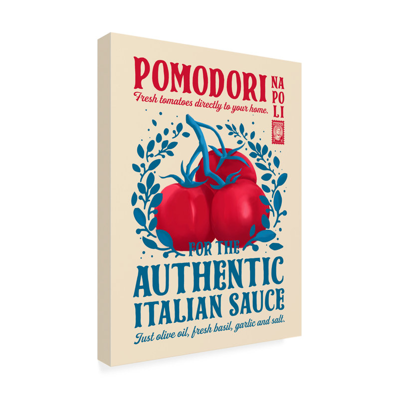 «Pomodori Kitchen», reproduction sur toile tendue, H 32 po x l 24 po x P 2 po