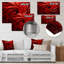 «Red Abstract Spiral Dreamscape III» - art mural abstrait en spirale en métal-806348086