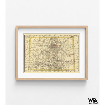 Framed Colorado Map Print, Geographic Wall Decor, Map Wall Hanging, Colorado Wall Art, US Map Print, Framed Wall Art,Oversized Wall Art