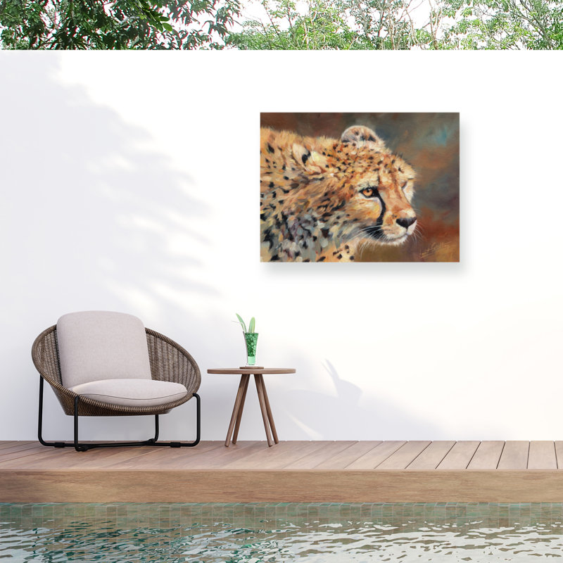 Toile d'extérieur David Stribble Cheetah Stare, H 24 po x l 32 po