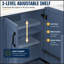 Meuble-lavabo de salle de bain avec lavabo, 4 tiroirs de rangement, tablettes de porte et tablette réglable-133416878