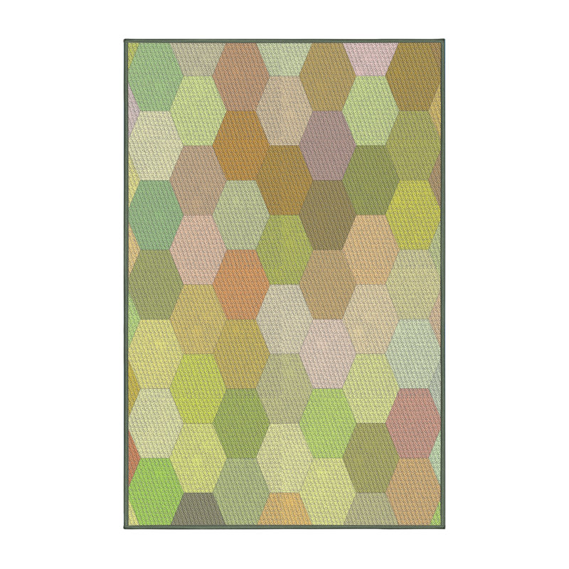 Tapis vert/brun à motifs Brimfield, Rectangle 7 pi x 10 pi