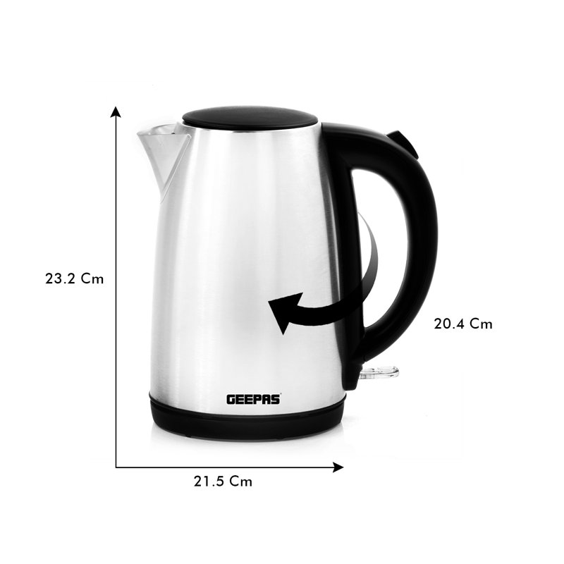 Geepas 1.7L Stainless Steel Electric Tea Kettle