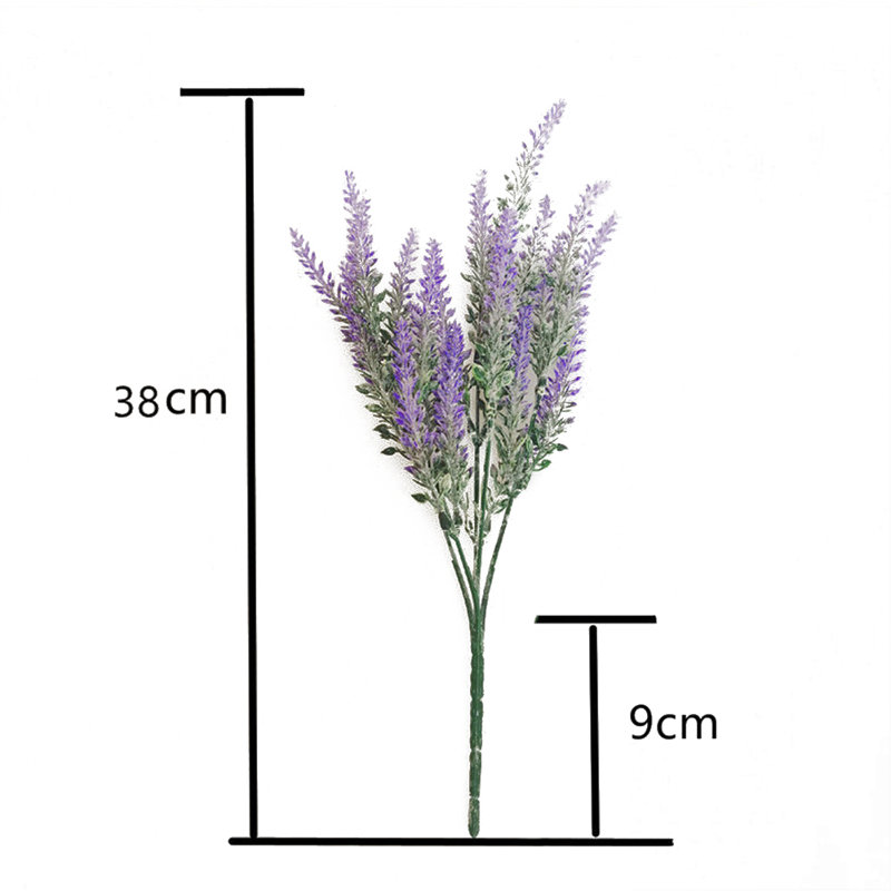 Bouquet de fleurs de lavande artificielles, H 14,96 po x l 3,97 po x P 3,97 po, Rouge