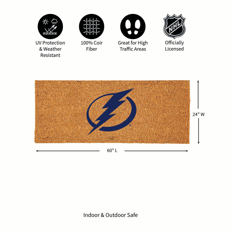 Tapis très grand en couleurs Tampa Bay Lightning, 60 po x 24 po
