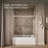 Elate Sliding Bath Door, 56-3/4-In H X 56-1/4 - 59-5/8-In W, With 1/4-In Thick Crystal Clear Glass-55870983