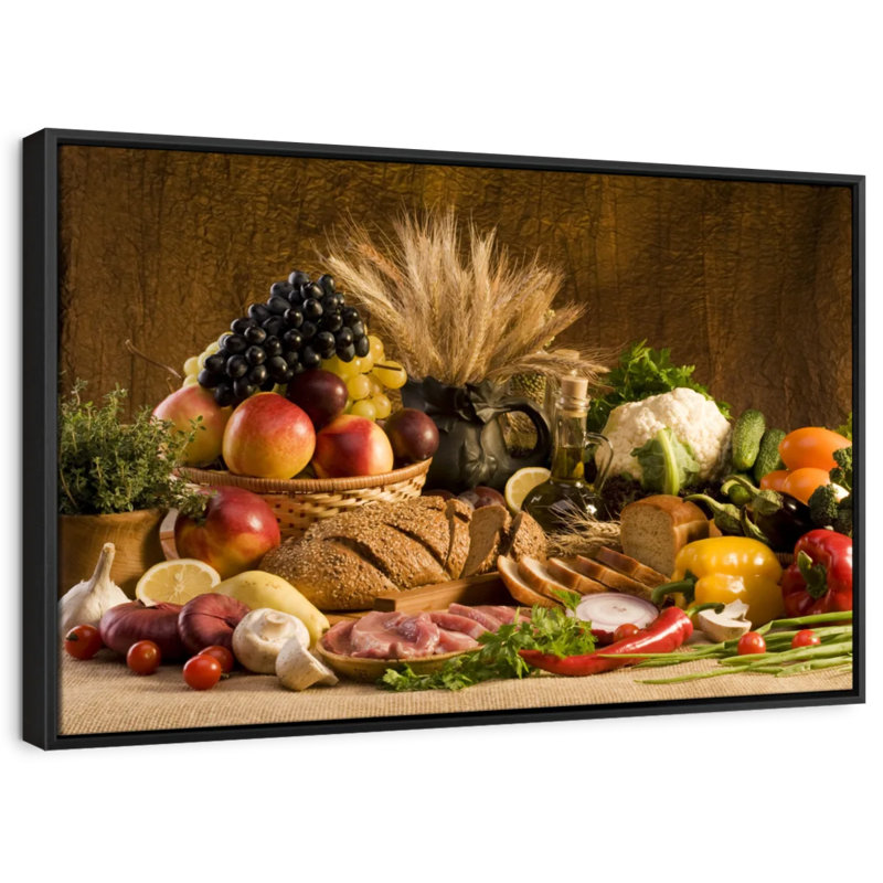 Table of Food, reproduction sur toile, H 9 po x l 13 po