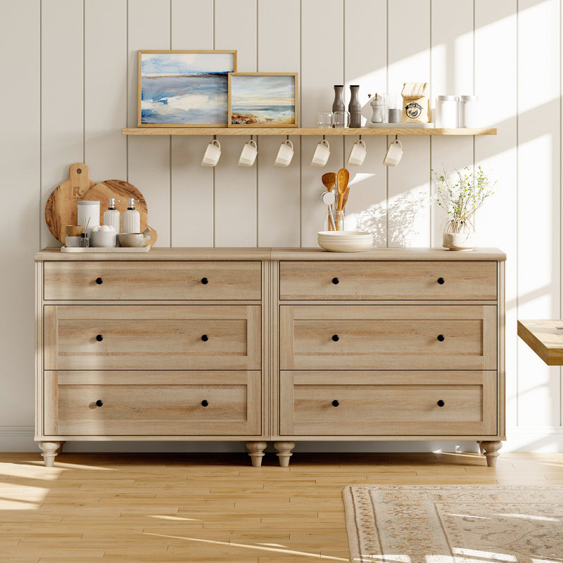 Amanjit 67.7'' W 6 - Drawer Dresser