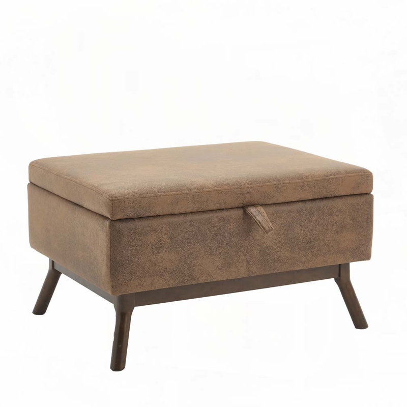 Storage Coffee Table,Ottoman, Coffee Microsuede