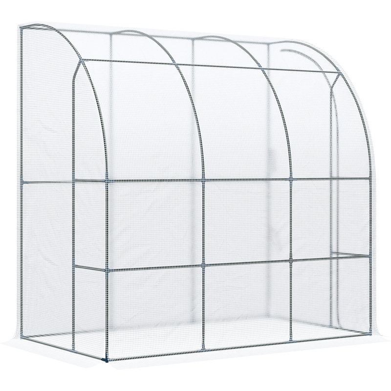 Serre de 7 pi x 4 pi avec couverture en PE, blanc - Offre un espace sécuritaire et protégé pour cultiver différents types de fleurs