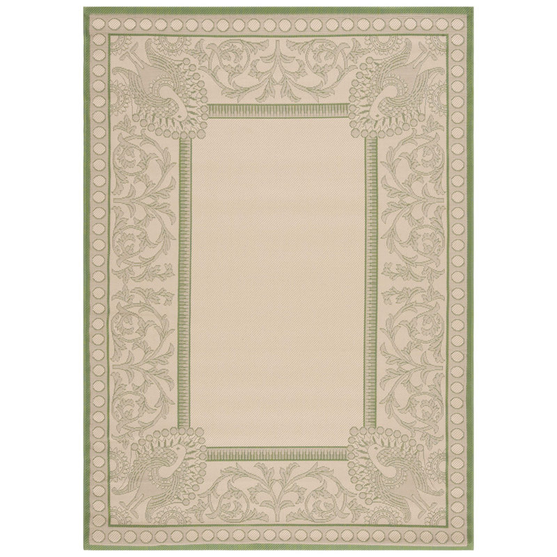 Vondrus Performance Floral Indoor/Outdoor Area Rug, Rectangle 5'3" x 7'7"