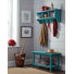 Jodh 36" Wide Wooden Wall Mounted Coat With 3 Compartments and Bench Set