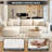 111" Modular Sectional Couches Luxury Modern Curved Back Sofa,Minimalist Comfy L-Shape Boneless Cloud Couch for Living Room Apartment,(Left Facing Chaise,White)-931290449-931290455-931290458