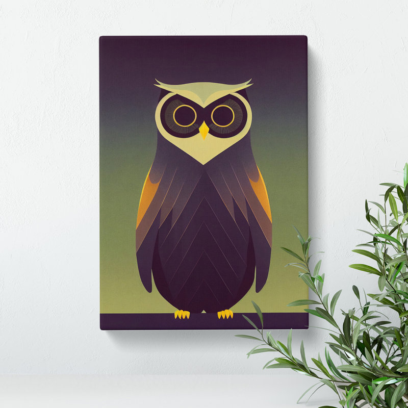 Unique Owl No.1 - Wrapped Canvas Print, 60cm H x 40cm W x 3cm D