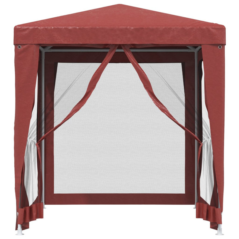 Allieana 2m x 2m Iron Party Tent, Red, Red