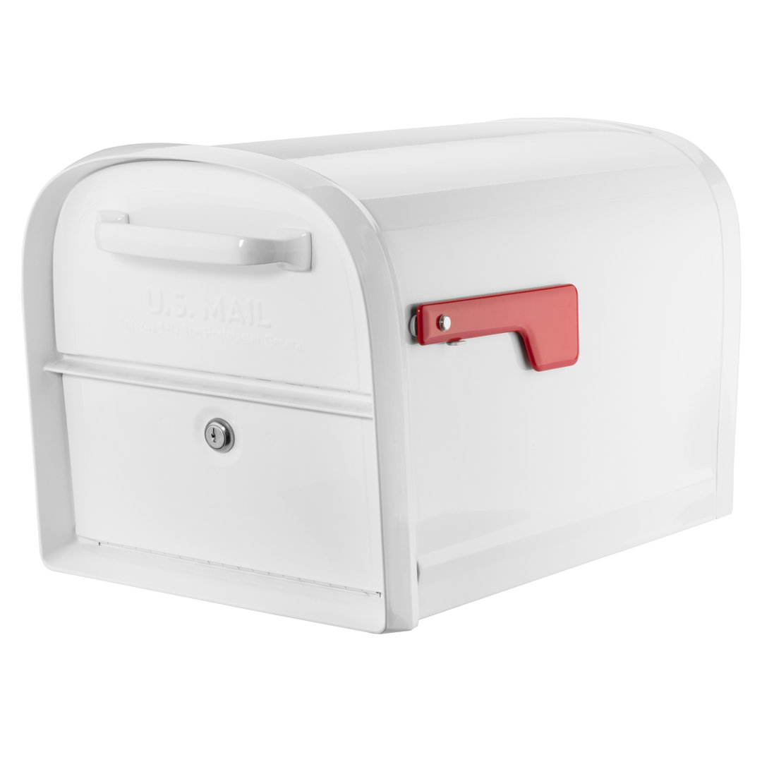 Oasis Metal Post Mounted Mailbox with Magnetic Closure Architectural Mailboxes Mailbox 