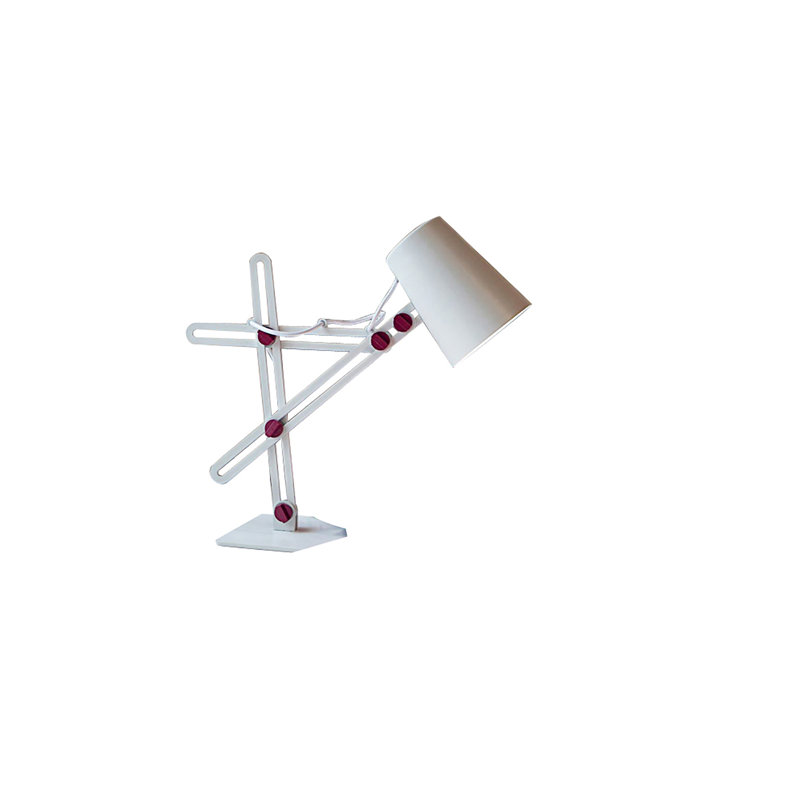 Merced Metal Desk Lamp, Purple/White