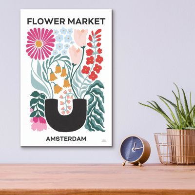 Art mural en verre épique «Flower Market V» par Laura Marshall